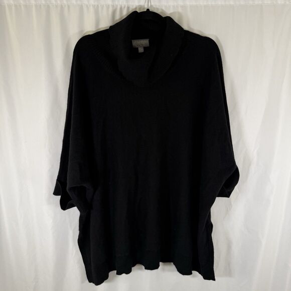 Pure Collection Cashmere Sweater Women's XL Black Pullover Turtleneck Soft - Picture 1 of 10